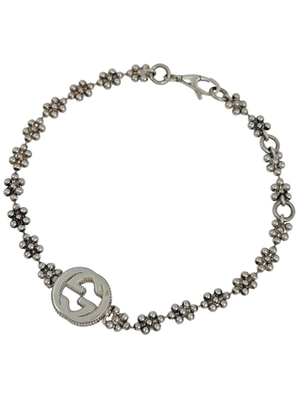 Gucci Interlocking G Bracelet 925 Sterling Silver